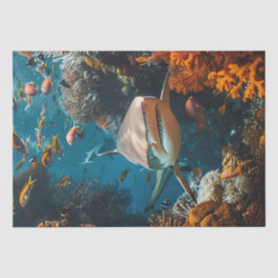 Decoupage Shark Ocean Water World Tissue Paper