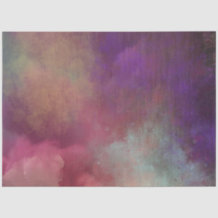 Decoupage Smoky Faux Finish Golden Yellow Purple Tissue Paper