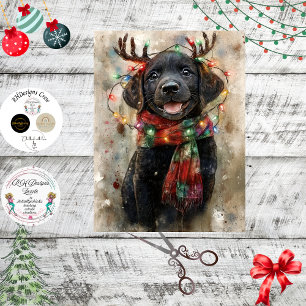 Decoupage Special Black Lab Pup Noah Tissue Paper