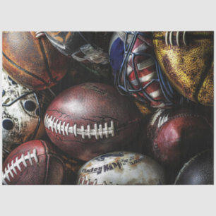 Decoupage Sports Balls & Equipment Sports Tissue Paper
