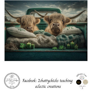 Decoupage St. Patrick Highland Vintage Truck Tissue Paper