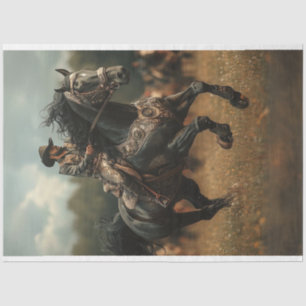 Decoupage Steampunk Cowboy Horse Rodeo Tissue Paper