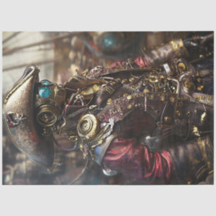 Decoupage Steampunk Cyborg Pirate Tissue Paper