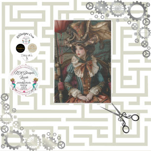 Decoupage Steampunk Gearheart Traveller  Tissue Paper