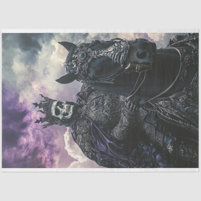 Decoupage Steampunk Gothic Skeleton  Tissue Paper (Front)