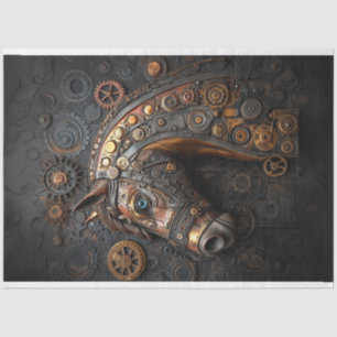 Decoupage Steampunk Iron Horse Tissue Paper