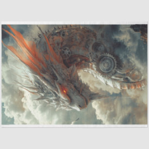Decoupage Steampunk Mythical Creature Dragon Tissue Paper