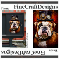 Decoupage Steampunk Regal British Bulldog Left 111