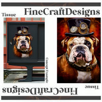 Decoupage Steampunk Regal British Bulldog Righ 111