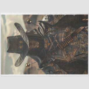 Decoupage Steampunk Rodeo Rider Tissue Paper