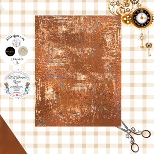 Decoupage Steampunk Rust Faux Finish Tissue Paper