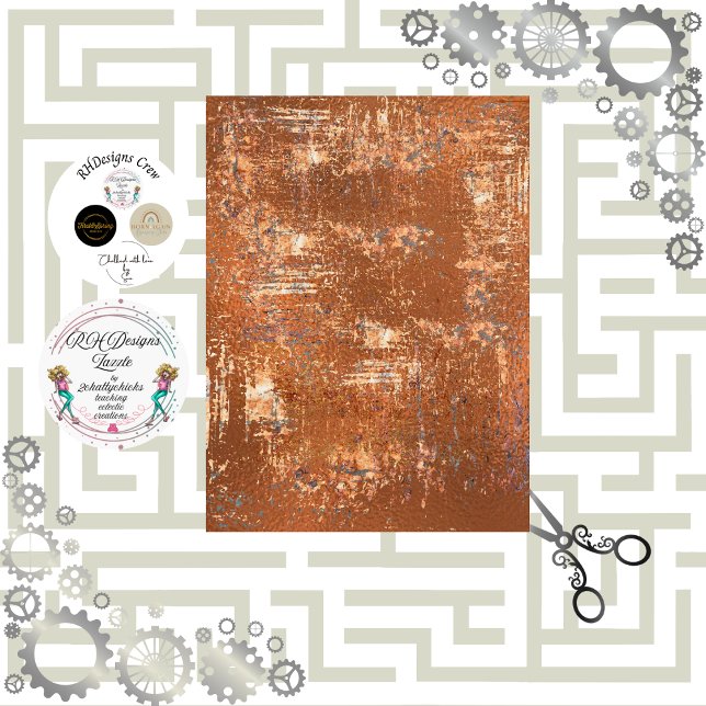 Decoupage Steampunk Rust Faux Finish Tissue Paper (Creator Uploaded)