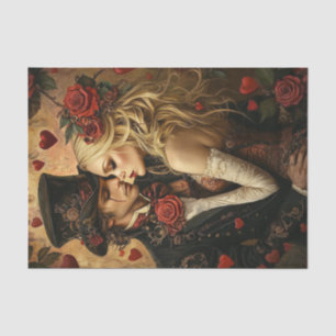 Decoupage Steampunk Valentine Romantic Couple  Tissue Paper