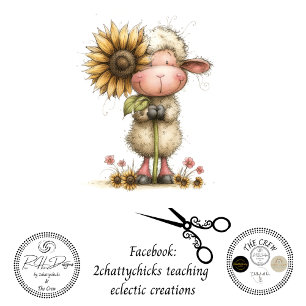 Decoupage Sunflower Sheep Our Shepard  Tissue Paper