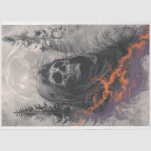 Decoupage Supernatural Hooded Skull Theme  Tissue Paper