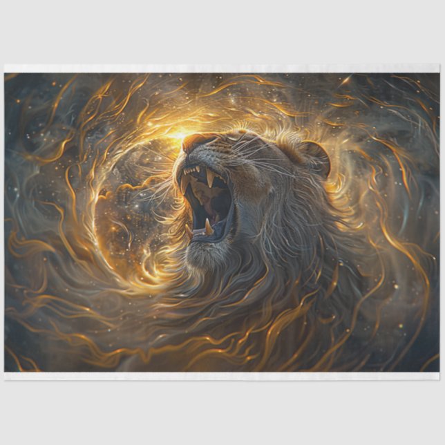 Decoupage Symbol of Lions Roar Biblical Meanings Tissue Paper (Front)
