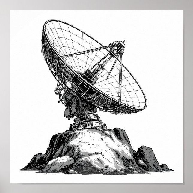 Decoupage Template: 1960s Asteroid Antenna  Poster (Front)