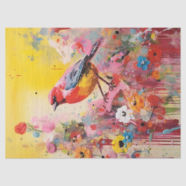 Decoupage Tissue Paper - Flowered Fantasies (Front)