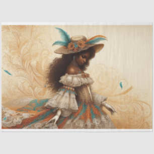 Decoupage Tissue Paper Victorian African American