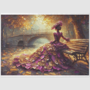 Decoupage Tissue Paper Victorian Lady