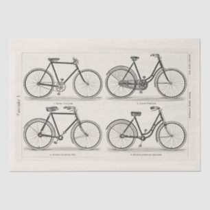 DECOUPAGE : TISSUE PAPER : VINTAGE BICYCLES
