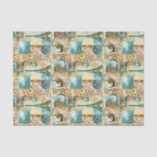 Decoupage Tissue Paper Vintage Blue Paris