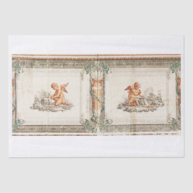 DECOUPAGE TISSUE PAPER : VINTAGE FLORAL FRIEZE (Front)