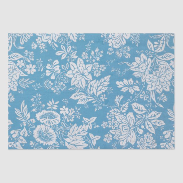 DECOUPAGE TISSUE PAPER : VINTAGE FLORAL WALLPAPER (Front)