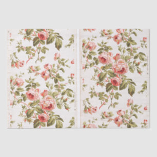 DECOUPAGE TISSUE PAPER : VINTAGE FLORAL WALLPAPER