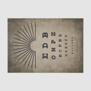 Decoupage Tissue Paper - Vintage Looking Eye Chart