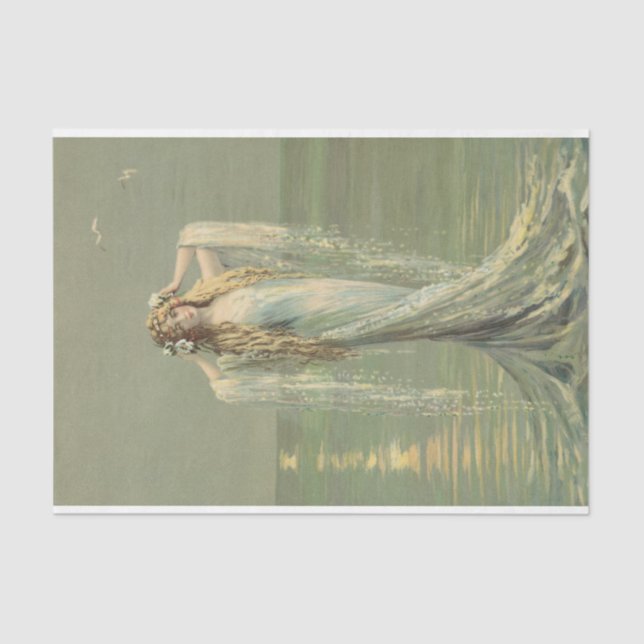 Decoupage Tissue Paper Vintage Mermaid Sea Nymph (Front)