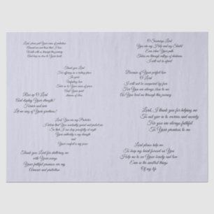 Decoupage Tissue with Christian Prayers Paper