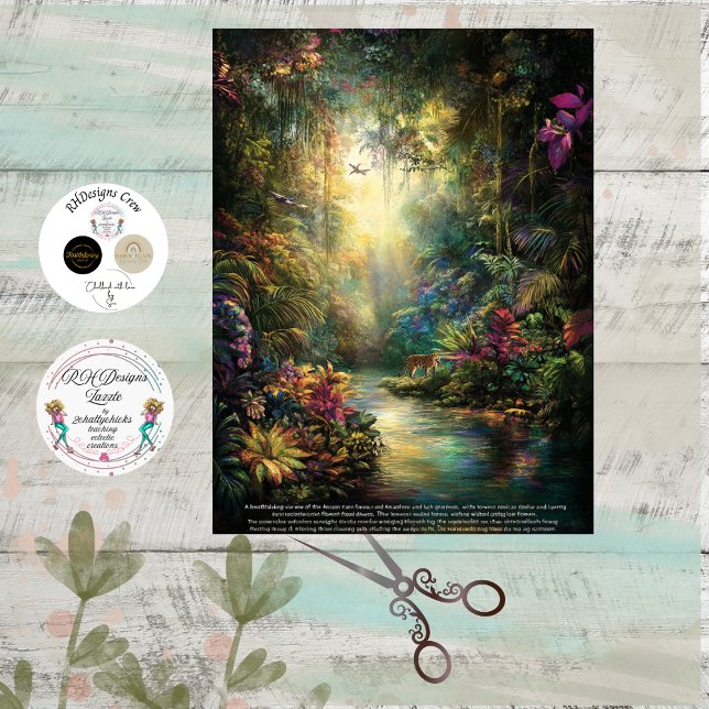 Decoupage Tropical Hawaii Rainforest Jungle  Tissue Paper (Creator Uploaded)