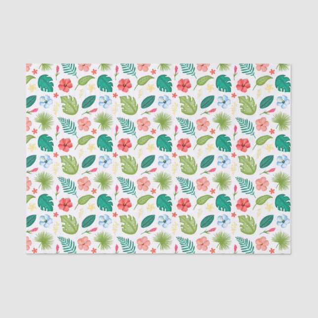 Decoupage Tropical Hawaiian Birthday Party Tissue Paper (Front)