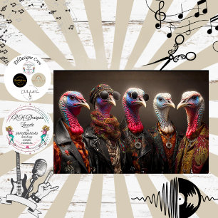 Decoupage Turkey Strut Fur Feather Funk Band Tissue Paper