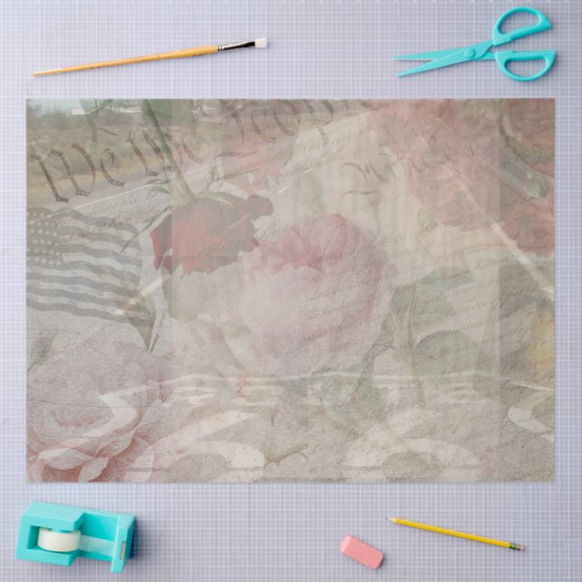 Decoupage USA Floral Collage Tissue Paper (Craft)