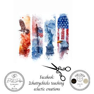 Decoupage USA Panels Similar to Tumblers  Tissue Paper