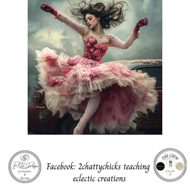 Decoupage Valentine Woman in Love Dancing  Tissue Paper (Creator Uploaded)