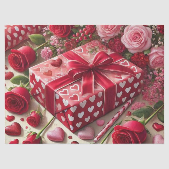 Decoupage Valentines' Day Gifts Tissue Paper (Front)