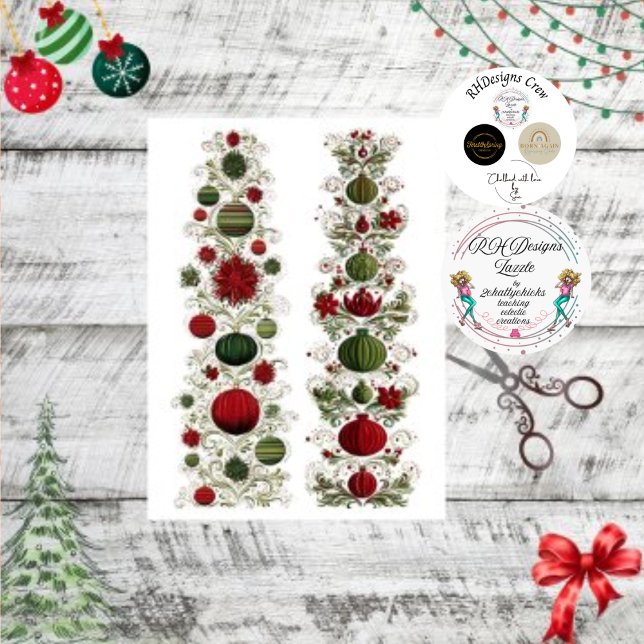 Decoupage Vertical Cascade Holiday Elements  Tissue Paper (Creator Uploaded)