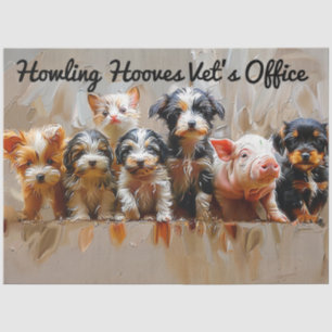 Decoupage Vet's Office Personalised Animal Photos  Tissue Paper