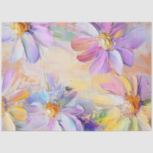 Decoupage Vibrant Painting Daisy Flowers Tissue Paper