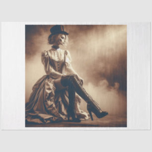  Decoupage Victorian Gothic Woman Tissue Paper