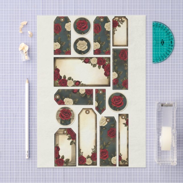 Decoupage Vintage Rose Tissue Paper (Craft)