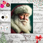 Decoupage Vintage Santa Claus Christmas Portrait