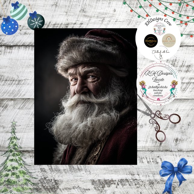 Decoupage Vintage Santa Claus Portrait Tissue Paper (Creator Uploaded)