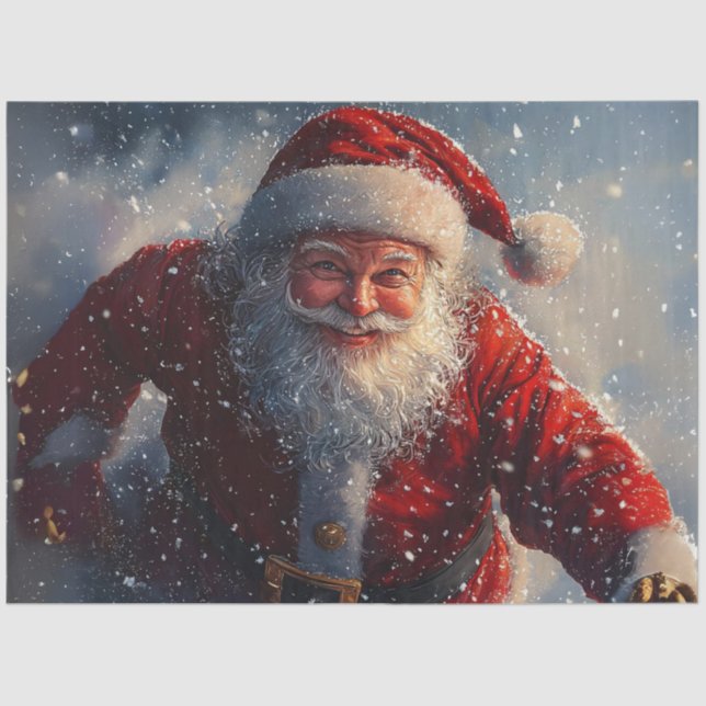 Decoupage Vintage Santa Saint Nick  Tissue Paper (Front)