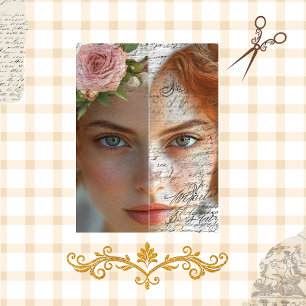 Decoupage Vintage Scrapbook Victorian Woman Tissue Paper