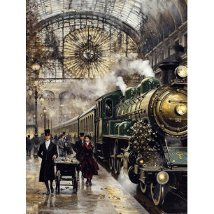 Decoupage Vintage Train Station Paris France  Tissue Paper
