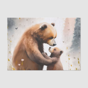 Decoupage watercolor bear lovers tissue paper